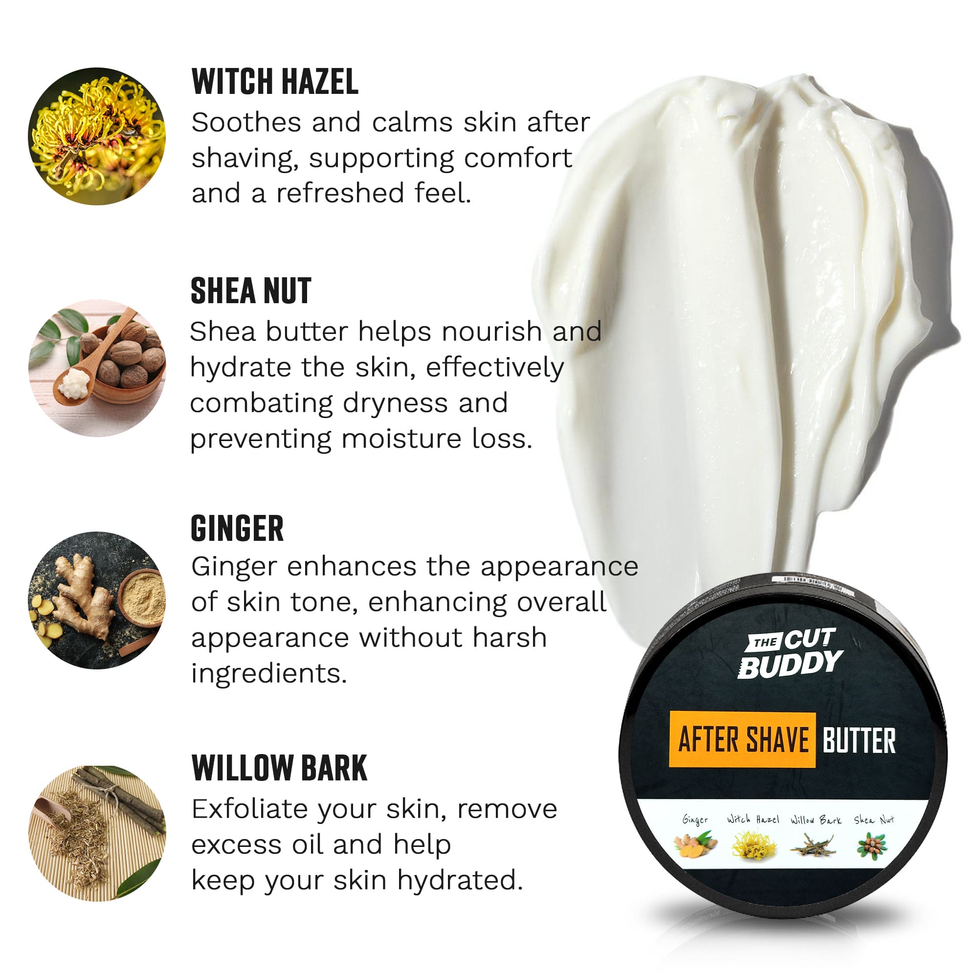 After Shave Moisturizer Butter with Razor Bump Defense (8 OZ)