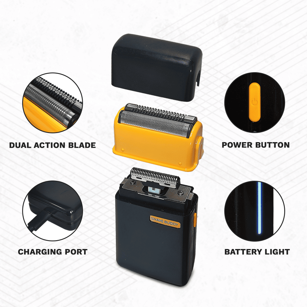 Shave Buddy - Mini Compact Foil Electric Face and Head Shaver