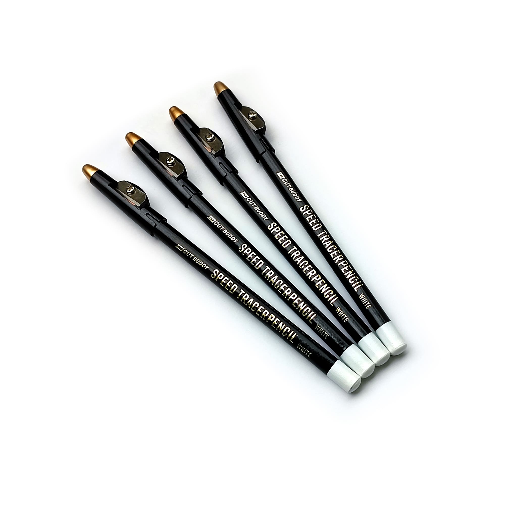 Ivory White - Speed Tracer Barber Pencils + Sharpener - The Cut Buddy - The Cut Buddy