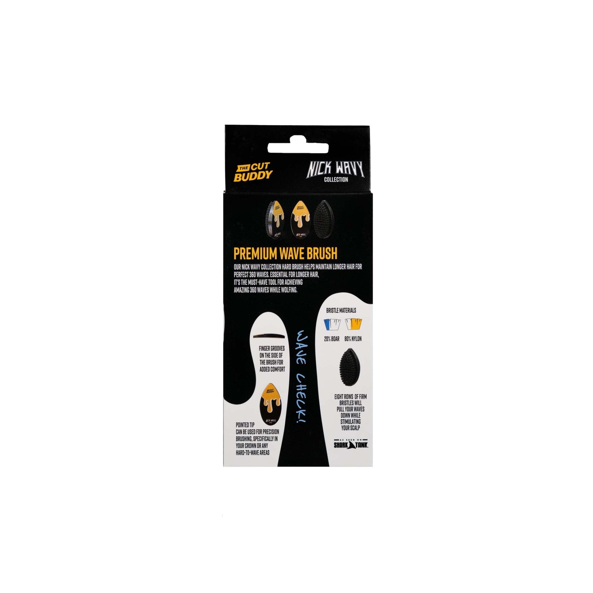 Nick Wavy Collection - Hard Bristle Waves Brush - The Cut Buddy-The Cut Buddy