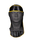 Nick Wavy Collection - Satin Durag (Black Body / Yellow Stitch) - The Cut Buddy-The Cut Buddy