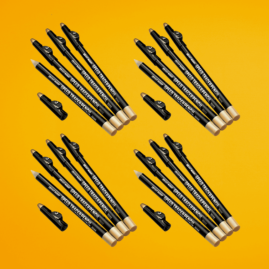 4 PACK - Speed Tracer Barber Pencils + Sharpener (Beige) - The Cut Buddy-The Cut Buddy