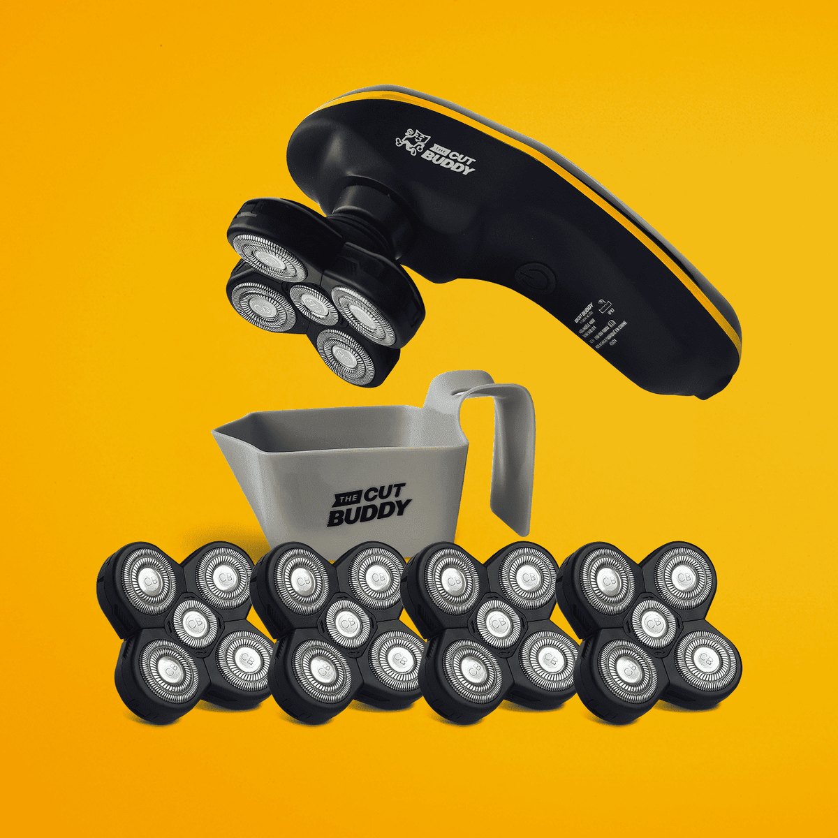 Bald Buddy Shaver + 4 pack Standard Shaving Head – Original Replacement (4 units) Bundle