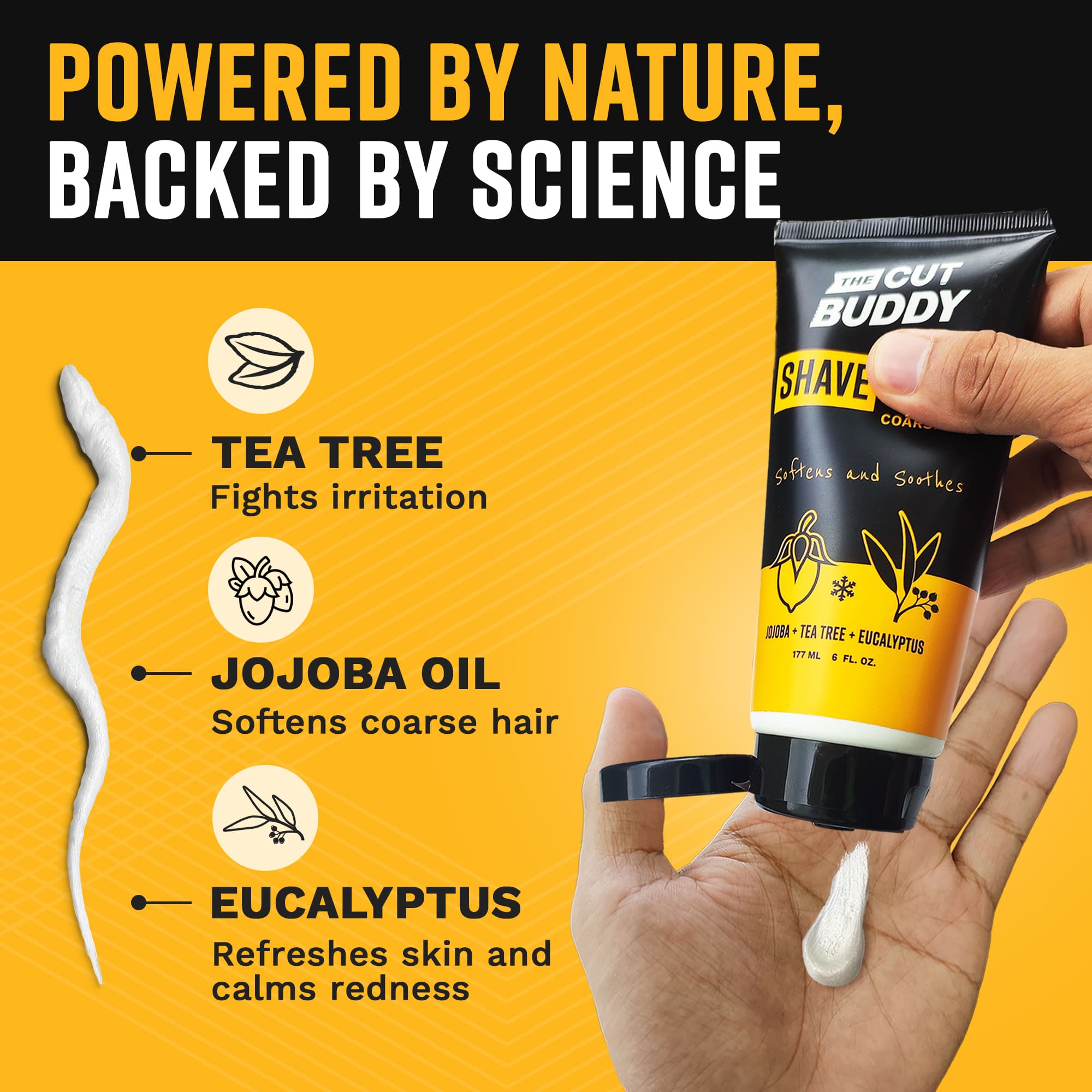 Shaving Cream for Coarse & Curly Hair (6oz)