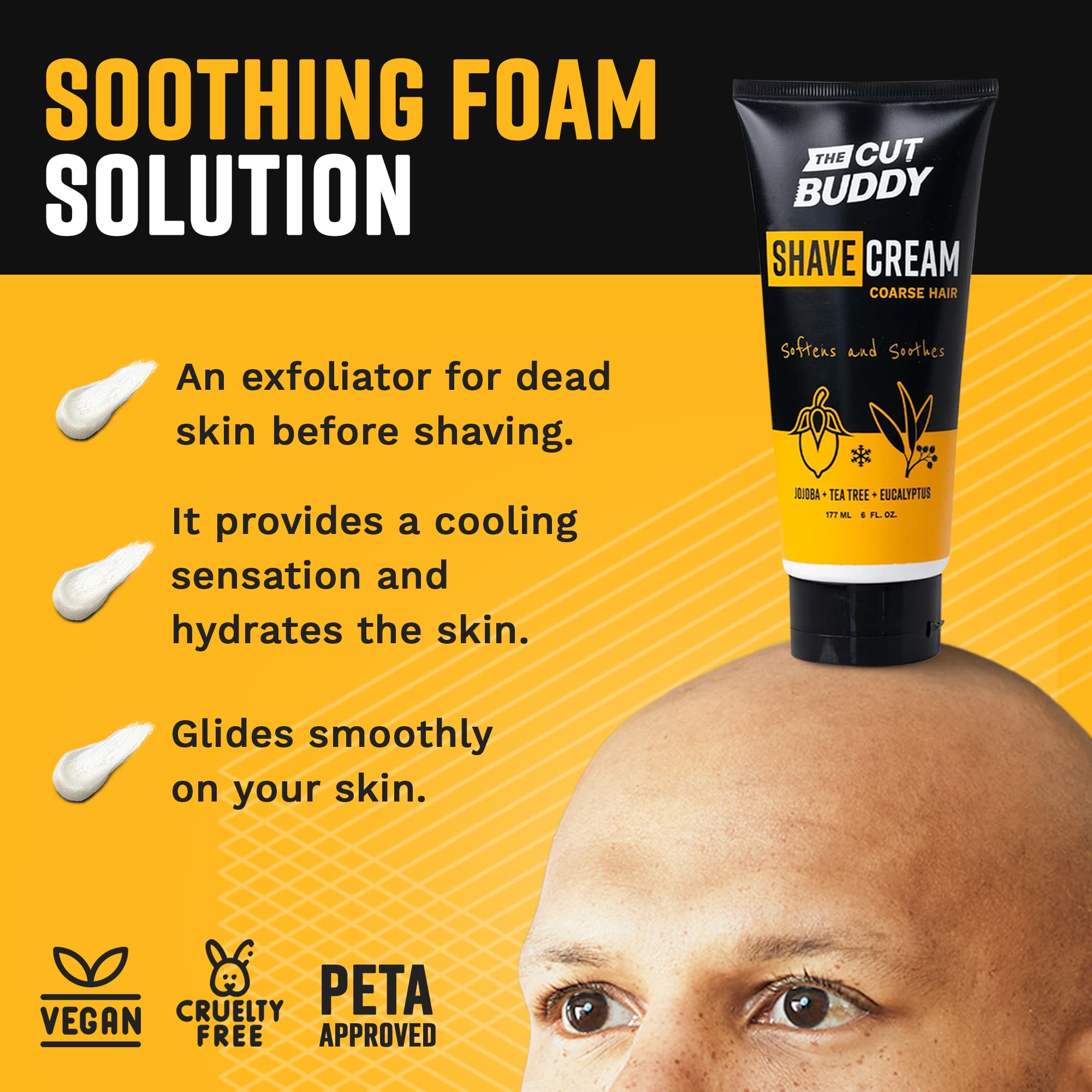 Shaving Cream for Coarse & Curly Hair (6oz)