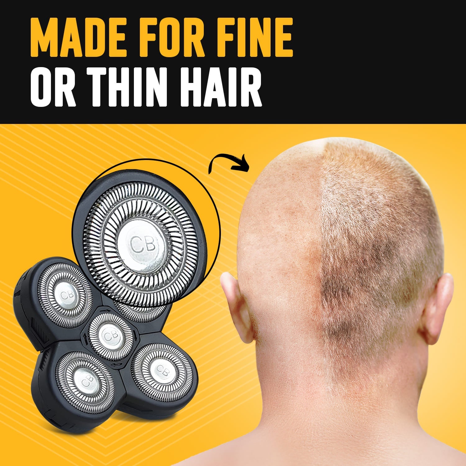 Bald Buddy Standard Shaving Head – Original Replacement (4 units) - The Cut Buddy - The Cut Buddy