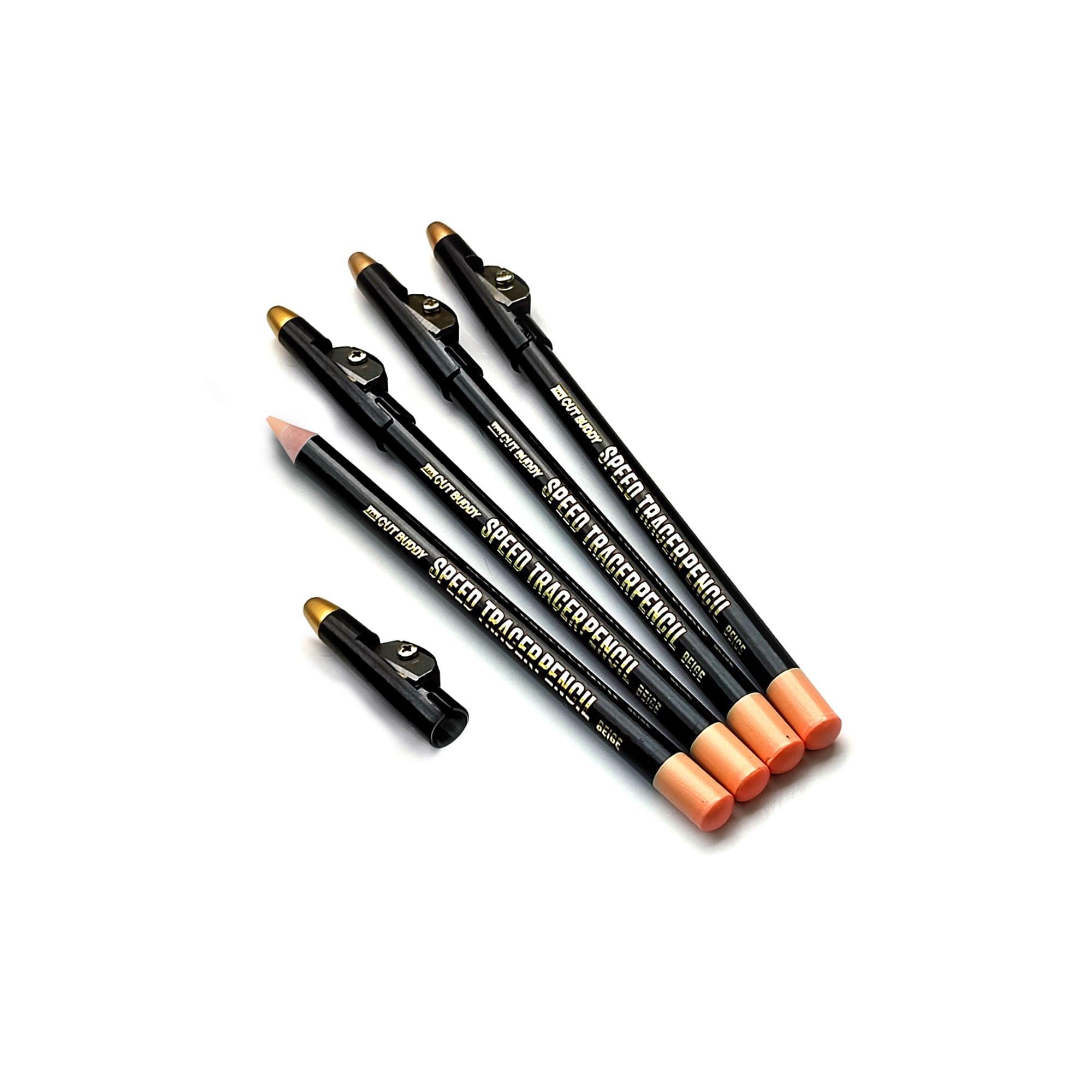 Beige Skin Tone - Speed Tracer Barber Pencils + Sharpener - The Cut Buddy - The Cut Buddy