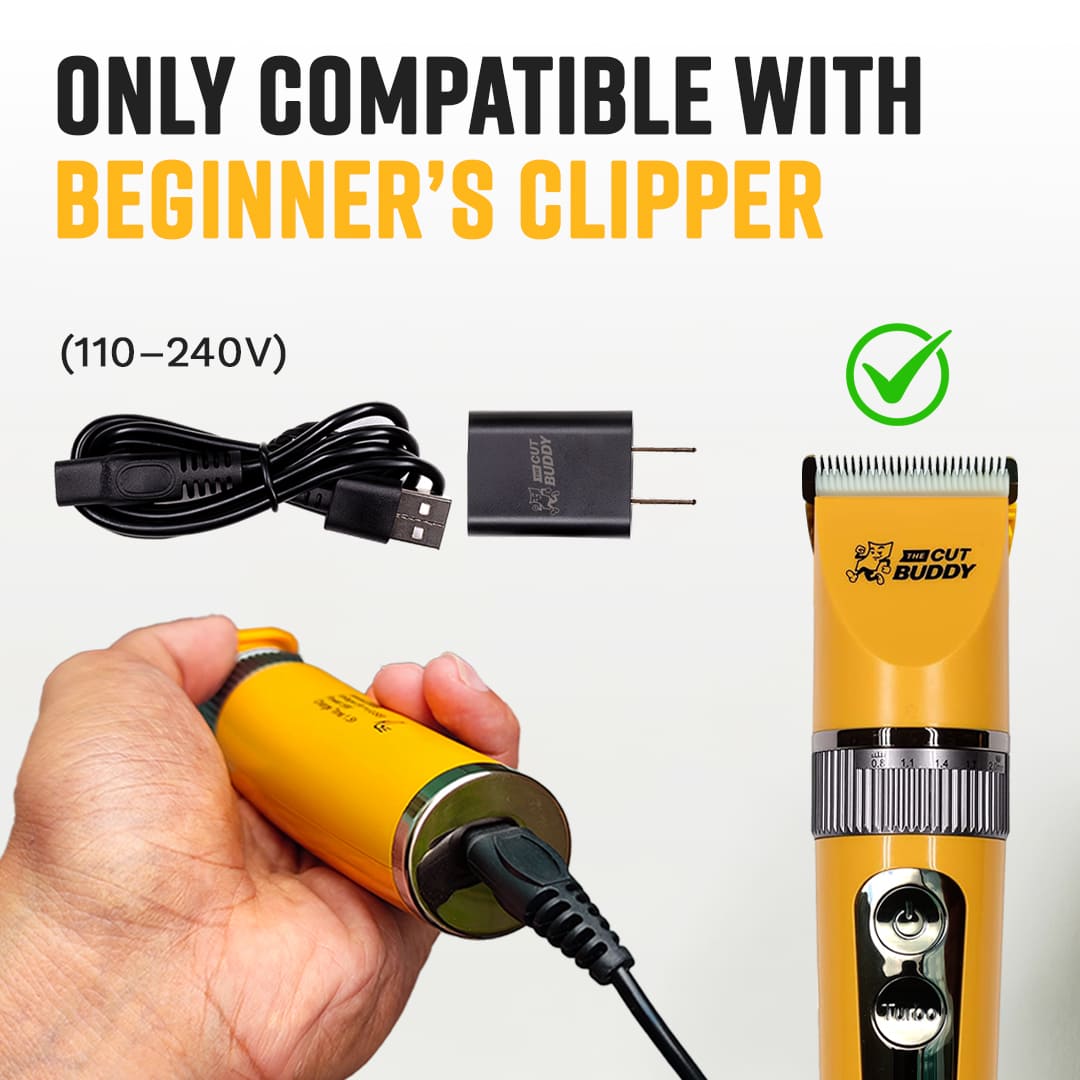 Charger and Adapter for Beginners Clipper - The Cut Buddy - The Cut Buddy