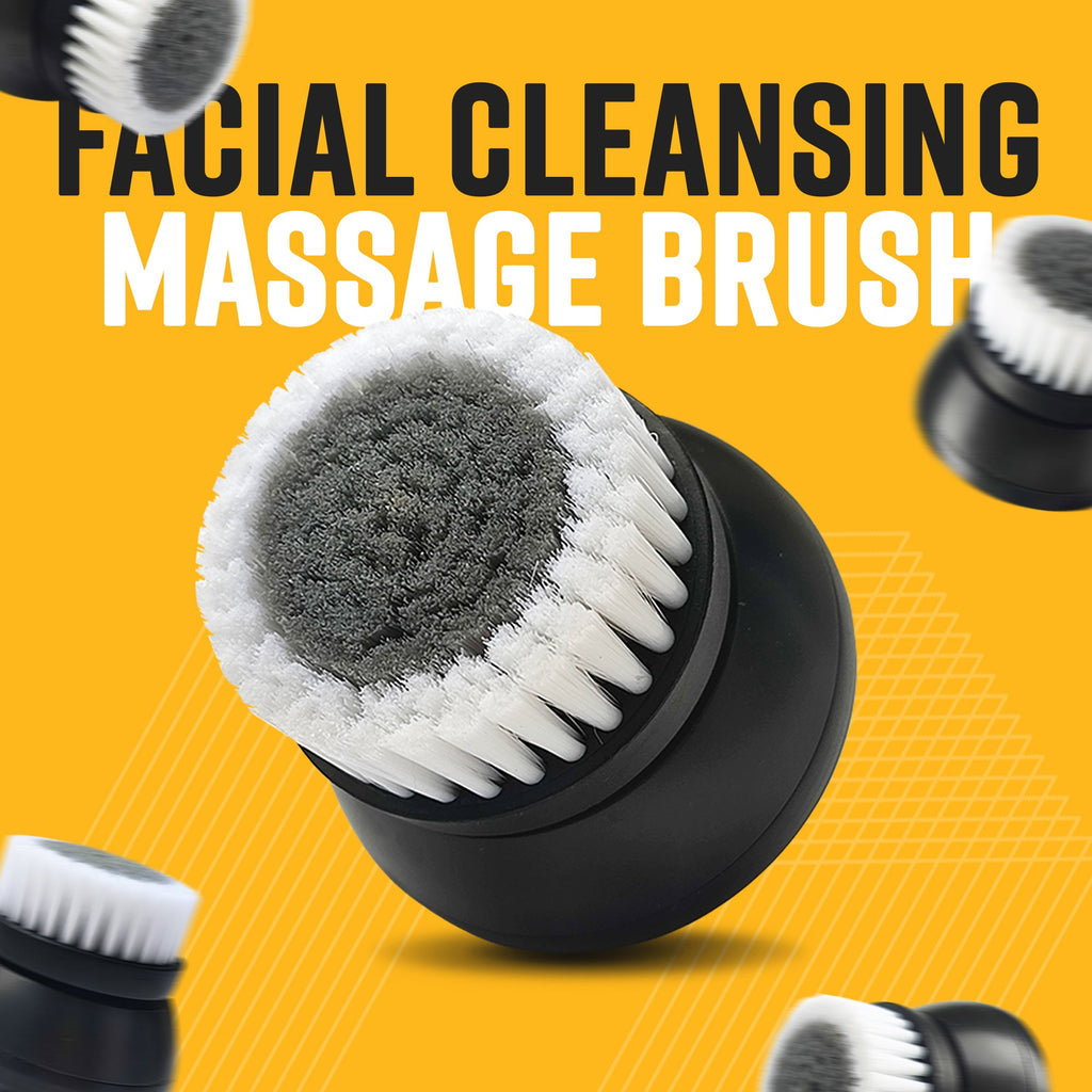 Facial Cleansing Massage Brush featuring high-density bristles for skin exfoliation and massage.