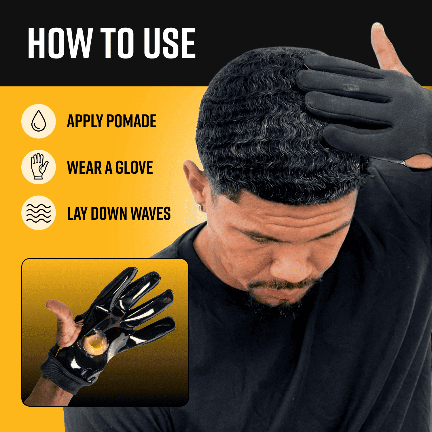 Nick Wavy Collection - Lay Down Glove for 360 Waves - The Cut Buddy - The Cut Buddy
