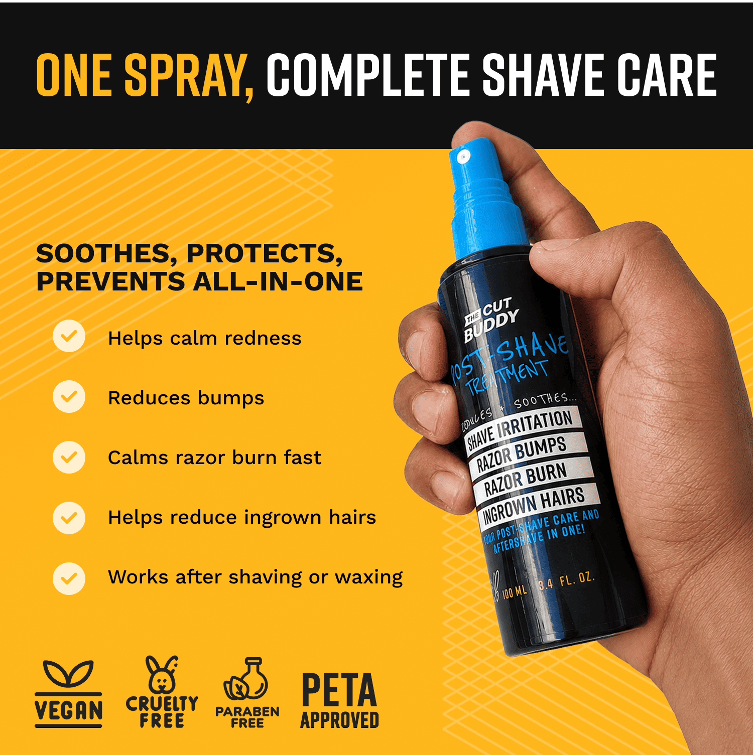 Post Shave Irritation Solution - Citrus 3.4 oz - The Cut Buddy - The Cut Buddy