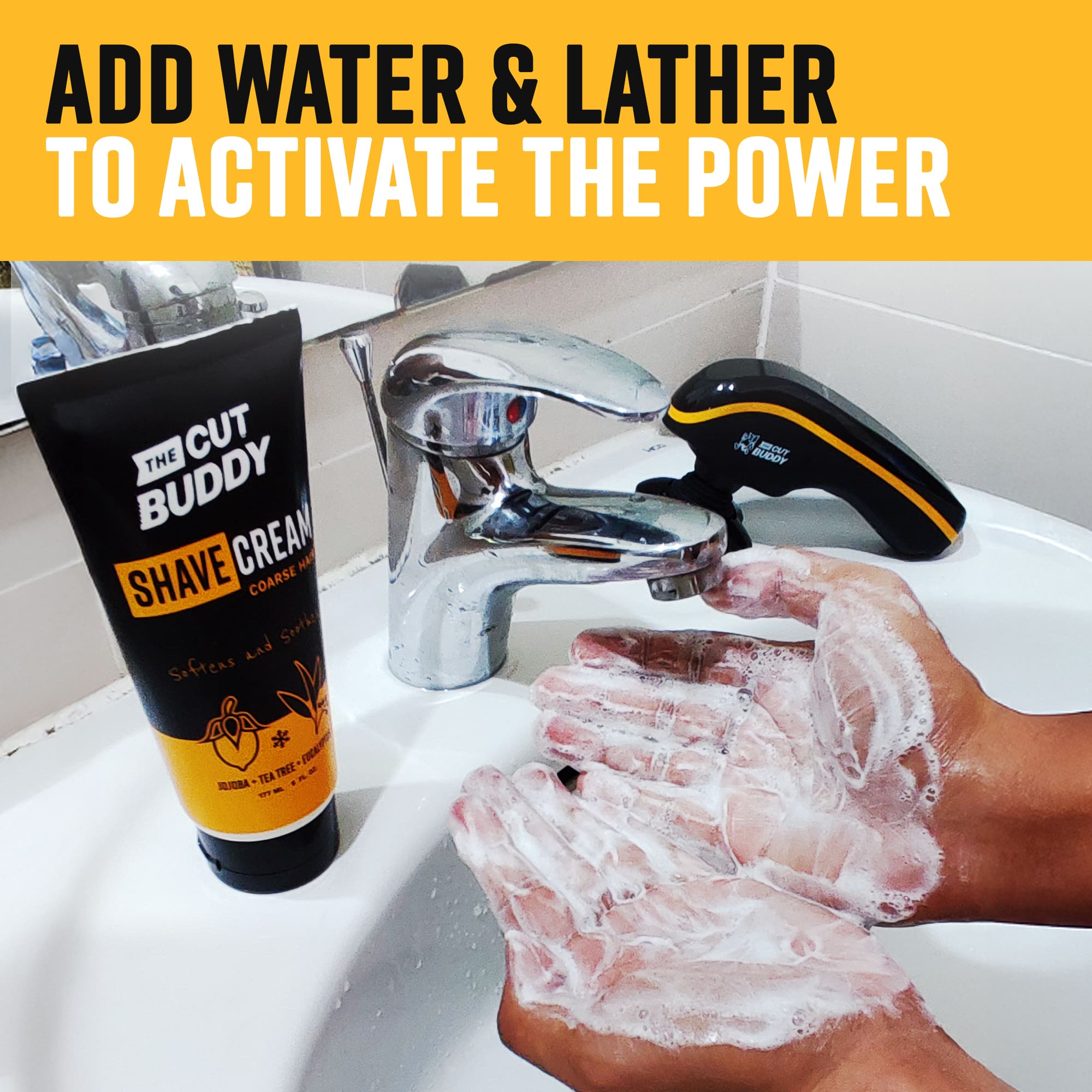 Shaving Cream for Coarse & Curly Hair (6oz) - The Cut Buddy - The Cut Buddy