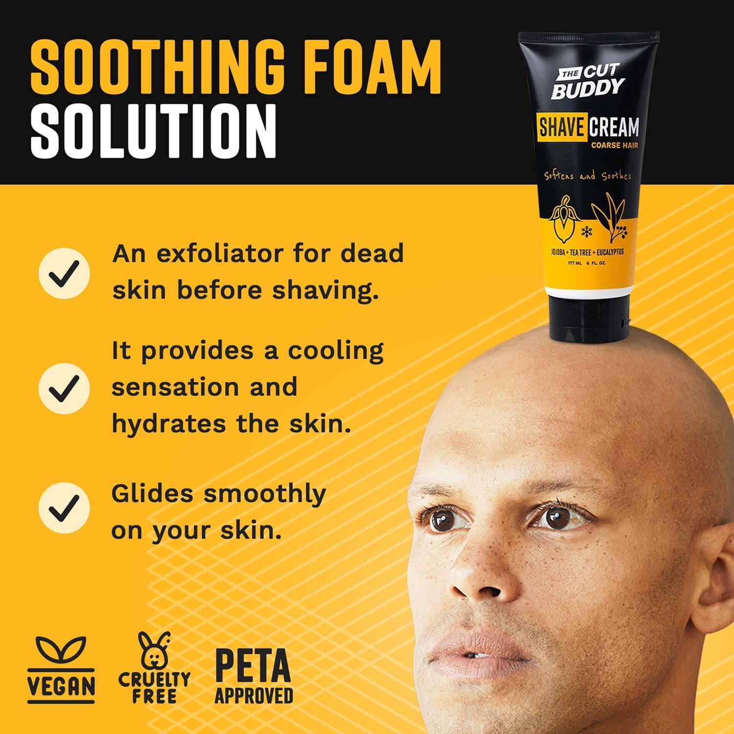 Shaving Cream for Coarse & Curly Hair (6oz) - The Cut Buddy - The Cut Buddy