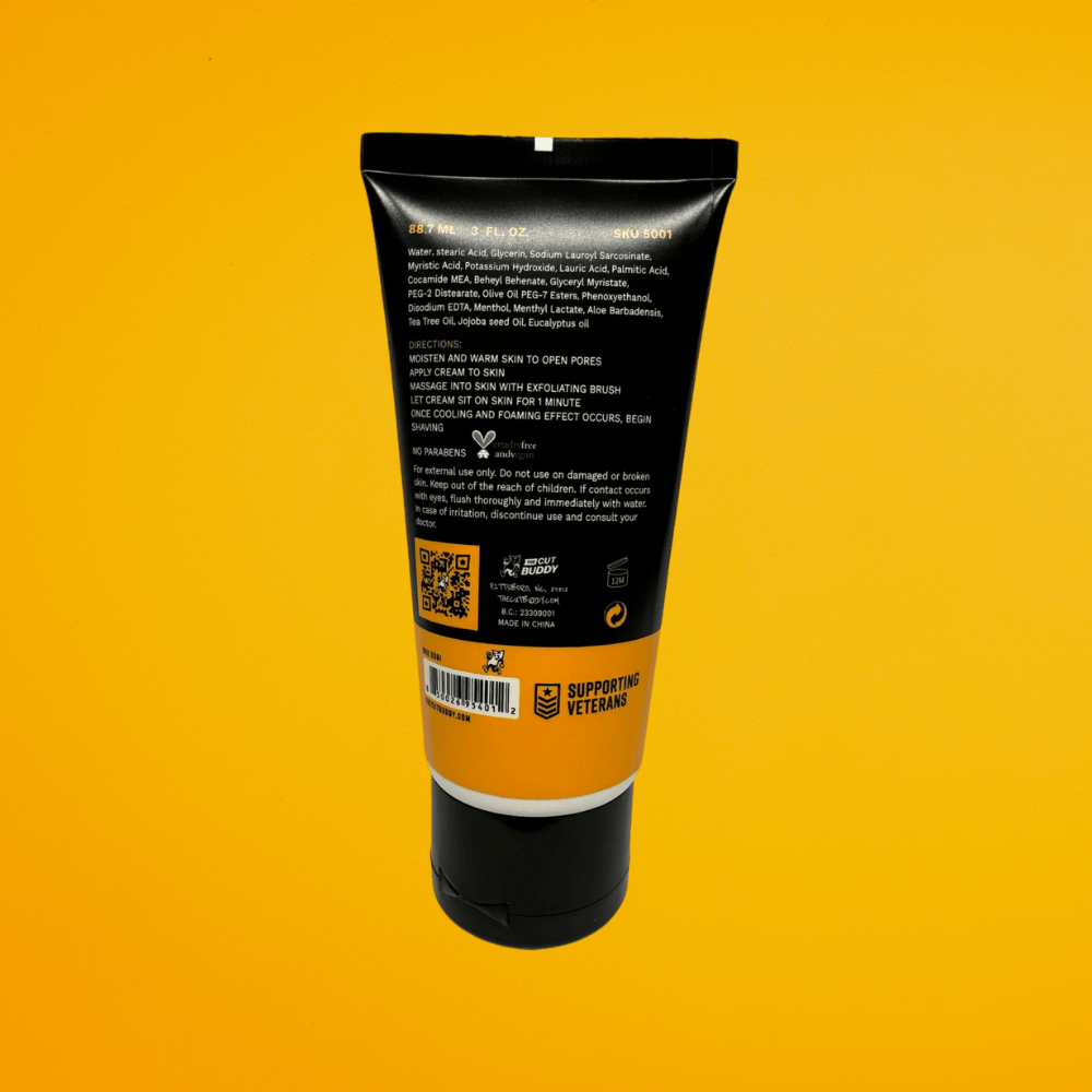 Shaving Cream for Coarse & Curly Hair (Travel Size - 3 oz) - The Cut Buddy - The Cut Buddy