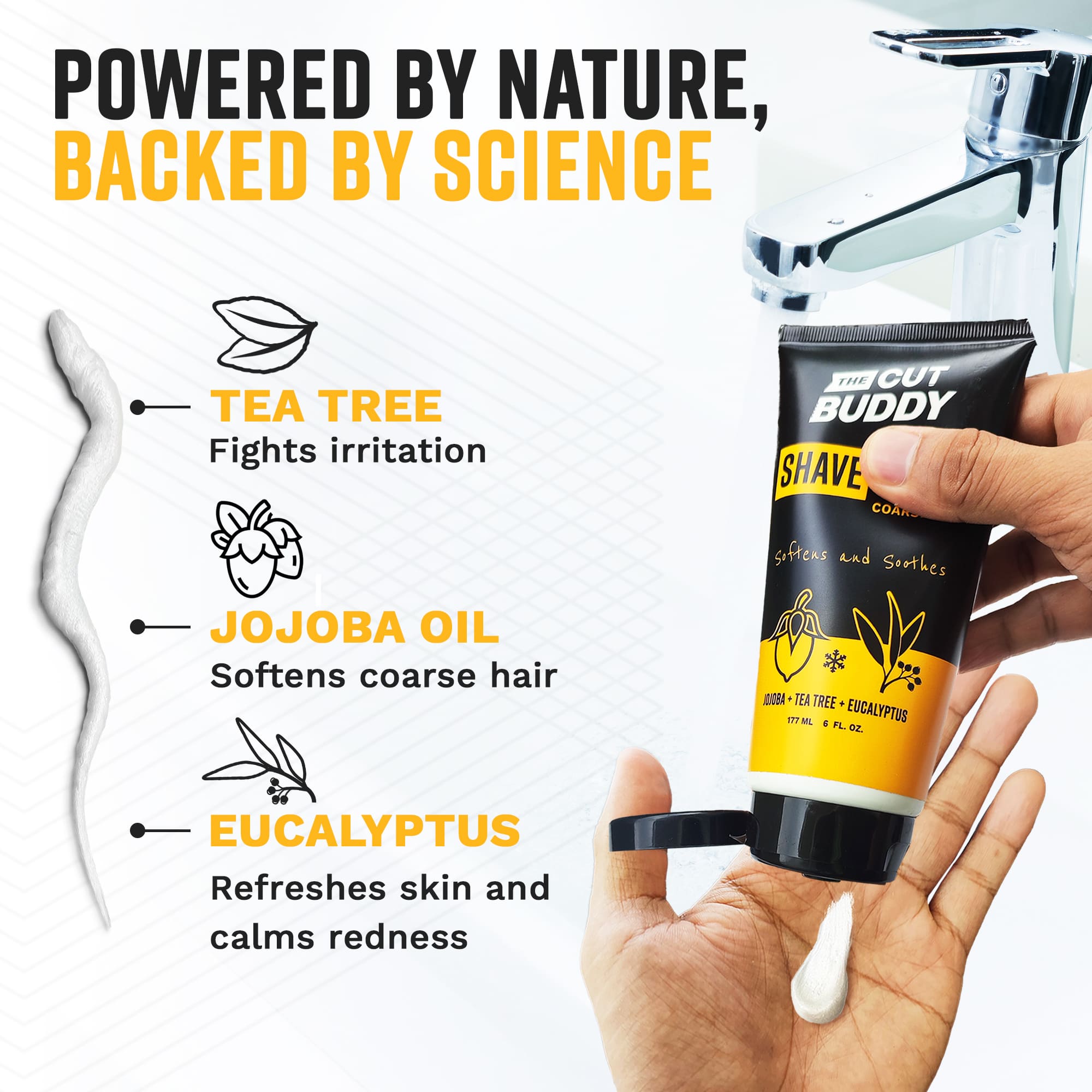 Shaving Cream - Soothing Foaming Solution (6 OZ) - The Cut Buddy - The Cut Buddy