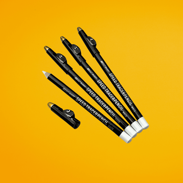 ShapeLine & Bullet プロテクターセット 3点 オールドスクール Speed Tracer Barber Pencils + Sharpener (Ivory White) – The Cut Buddy